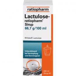 LACTULOSE-ratiopharm Sirup 200 ml