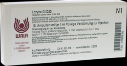 LARYNX GL D 30 Ampullen 10X1 ml