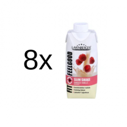 LAYENBERGER Fit+Feelgood Slim Shake Himbeer-Vanil. 8 x 330 ml