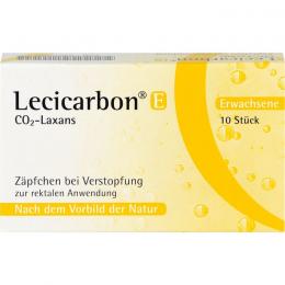 LECICARBON E CO2 Laxans Erwachsenensuppositorien 10 St.