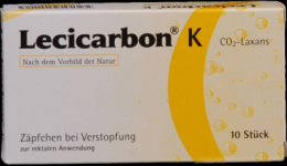 LECICARBON K CO2 Laxans Kindersuppositorien 10 St