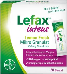 Lefax intens Lemon Fresh 250mg bei Blähungen 20 St Granulat