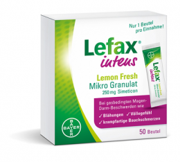 LEFAX intens Lemon Fresh Mikro Granul.250 mg Sim. 50 St