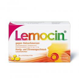 LEMOCIN gegen Halsschmerzen Honig-u.Zitroneng.Lut. 24 St Lutschtabletten