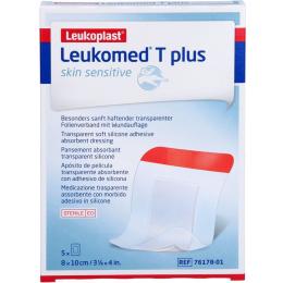 LEUKOMED T plus skin sensitive steril 8x10 cm 5 St.