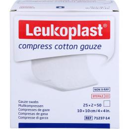 LEUKOPLAST compress Cotton Gauze 10x10cm ste.12f 50 St.