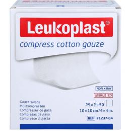 LEUKOPLAST compress Cotton Gauze 10x10cm ste.8f 50 St.