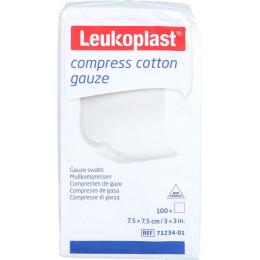 LEUKOPLAST compress Cotton Gauze 7,5x7,5cm unst.8f 100 St.