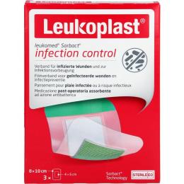 LEUKOPLAST Leukomed Sorbact steril 8x10 cm 3 St.