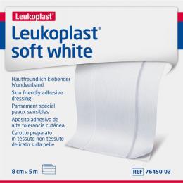 LEUKOPLAST soft white Pflaster 8 cmx5 m Rolle 1 St.