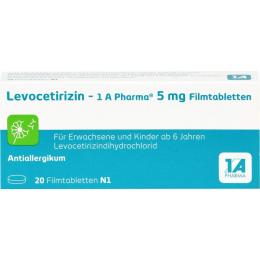 LEVOCETIRIZIN-1A Pharma 5 mg Filmtabletten 20 St.
