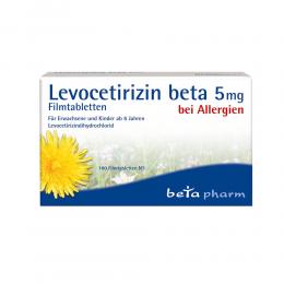 Ein aktuelles Angebot für LEVOCETIRIZIN beta 5 mg Filmtabletten 100 St Filmtabletten Allergie - jetzt kaufen, Marke betapharm Arzneimittel GmbH.