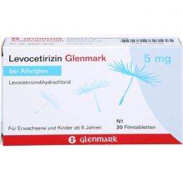LEVOCETIRIZIN Glenmark 5 mg Filmtabletten 20 St.