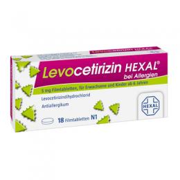 LEVOCETIRIZIN HEXAL bei Allergien 5 mg Filmtabl. 18 St