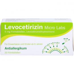 LEVOCETIRIZIN Micro Labs 5 mg Filmtabletten 20 St.