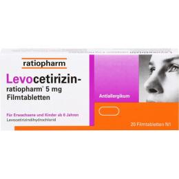 LEVOCETIRIZIN-ratiopharm 5 mg Filmtabletten 20 St.