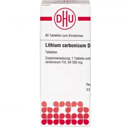 LITHIUM CARBONICUM D 4 Tabletten 80 St.