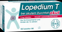 LOPEDIUM T akut bei akutem Durchfall Tabletten 10 St