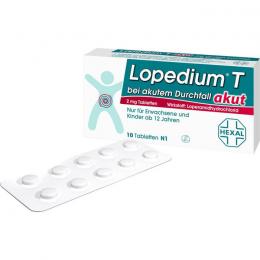 LOPEDIUM T akut bei akutem Durchfall Tabletten 10 St.