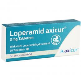 LOPERAMID axicur 2 mg Tabletten 10 St Tabletten