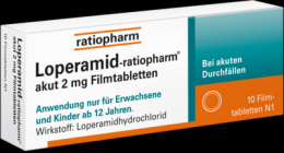 LOPERAMID-ratiopharm akut 2 mg Filmtabletten 10 St