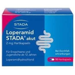 Loperamid STADA akut 2 mg Hartkapseln 10 St Hartkapseln