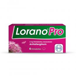 Lorano® Pro bei Allergie – Die Allergietabletten für alle Heuschnupfen-Symptome 6 St Filmtabletten