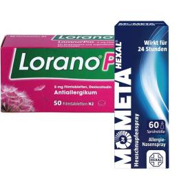 LORANOPRO 5 mg Filmtabletten 50 St. + MOMETAHEXAL Heuschnupfenspray 50µg/Spr.60 Spr.St.