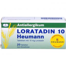 LORATADIN 10 Heumann Tabletten 20 St.