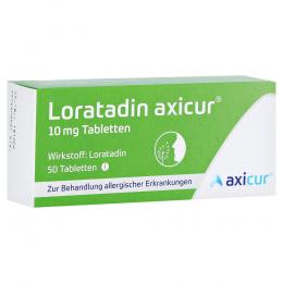 LORATADIN axicur 10 mg Tabletten 50 St Tabletten