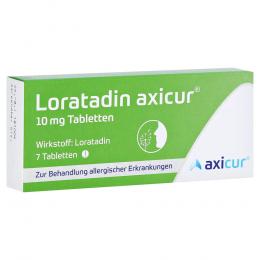 LORATADIN axicur 10 mg Tabletten 7 St Tabletten