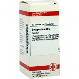 LYCOPODIUM D 6 Tabletten 80 St Tabletten