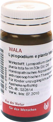 LYCOPODIUM E planta tota D 6 Globuli 20 g