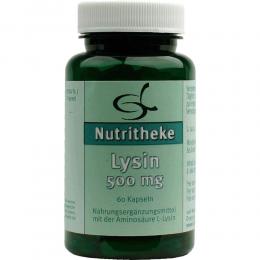 Ein aktuelles Angebot für LYSIN 500 mg Kapseln 60 St Kapseln Nahrungsergänzungsmittel - jetzt kaufen, Marke 11 A Nutritheke GmbH.