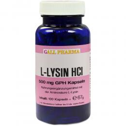LYSIN HCL 500 mg GPH Kapseln 100 St Kapseln