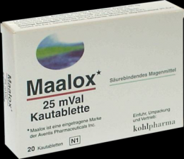 MAALOX 25 mVal Kautabletten 20 St