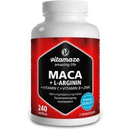 MACA 4:1 hochdosiert+L-Arginin Kapseln 240 St. (206,4 g)