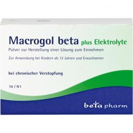 MACROGOL beta plus Elektrolyte Plv.z.H.e.L.z.Einn. 10 St.