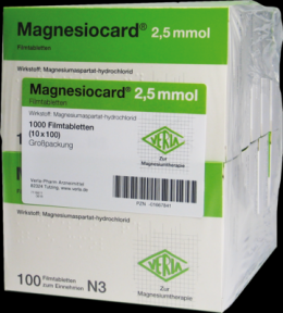 MAGNESIOCARD 2,5 mmol Filmtabletten 10X100 St
