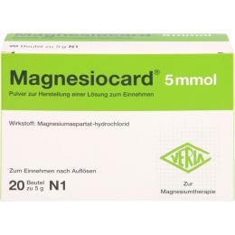 MAGNESIOCARD 5 mmol Plv.z.Her.e.Lsg.z.Einnehmen 20 St.