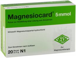 Magnesiocard 5mmol Pulver 20 St Pulver zur Herstellung einer Lösung zum Einnehmen