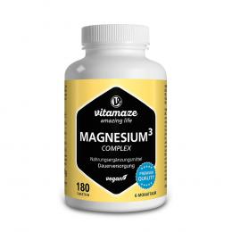 MAGNESIUM 350 mg Komplex Citrat/Oxid/Carbon.vegan 180 St Tabletten