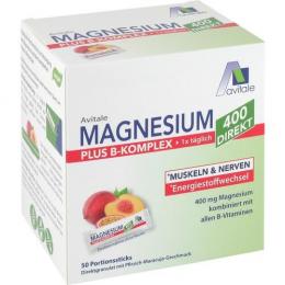 MAGNESIUM 400+B-Komplex direkt Pfir.Mar.Gra.Sticks 125 g (125 g)