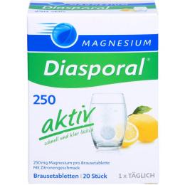 MAGNESIUM DIASPORAL 250 aktiv Brausetabletten 20 St. (80 g)