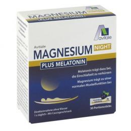 MAGNESIUM NIGHT plus 1 mg Melatonin Direktsticks 30 St. (63 g)