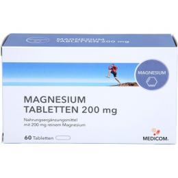 MAGNESIUM TABLETTEN 200 mg 60 St. (62,4 g)