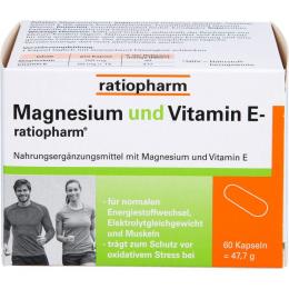 MAGNESIUM UND VITAMIN E-ratiopharm Kapseln 60 St.