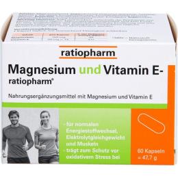 MAGNESIUM UND VITAMIN E-ratiopharm Kapseln 60 St. (47,7 g)