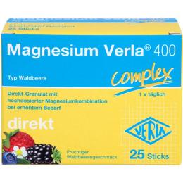 MAGNESIUM VERLA 400 Waldbeere Direkt-Granulat 25 St. (62 g)
