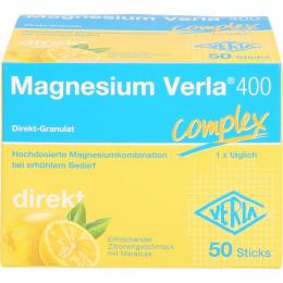 MAGNESIUM VERLA 400 Zitrone Direkt-Granulat 50 St.